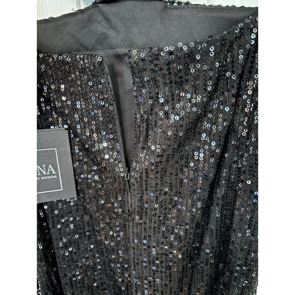 Mac Duggal 27022 Black Sequined Cutout Dress Size 4 - Picture 9 of 12